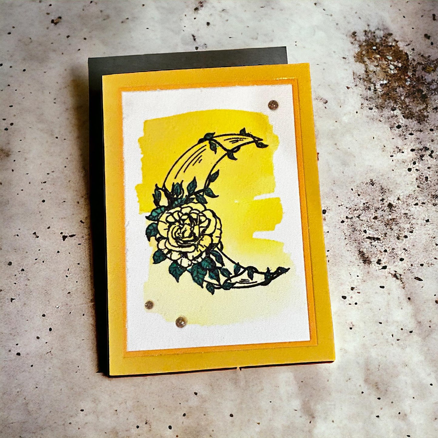 Flower & Moon Card