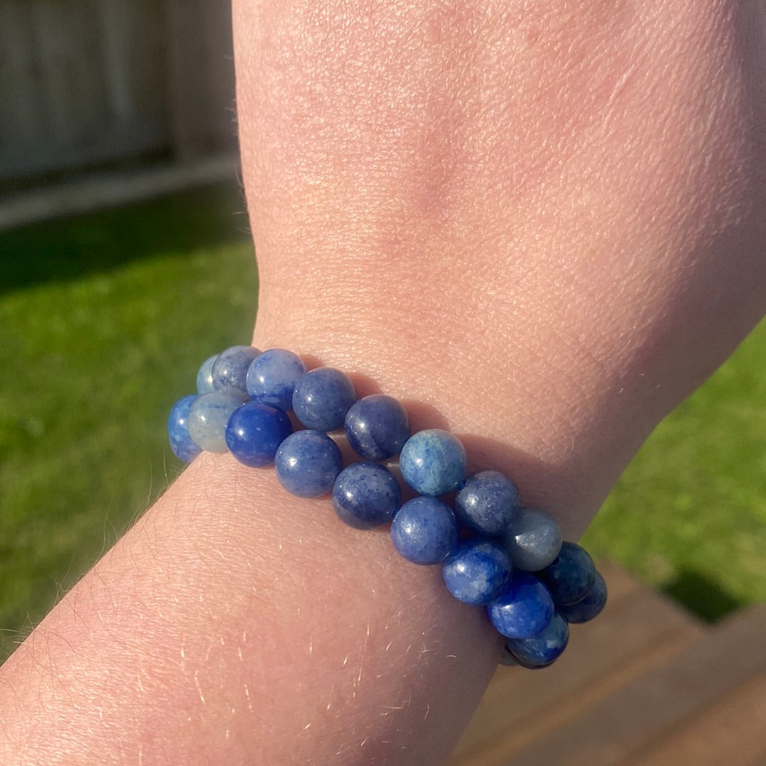 Blue Aventurine Crystal Bead Bracelet