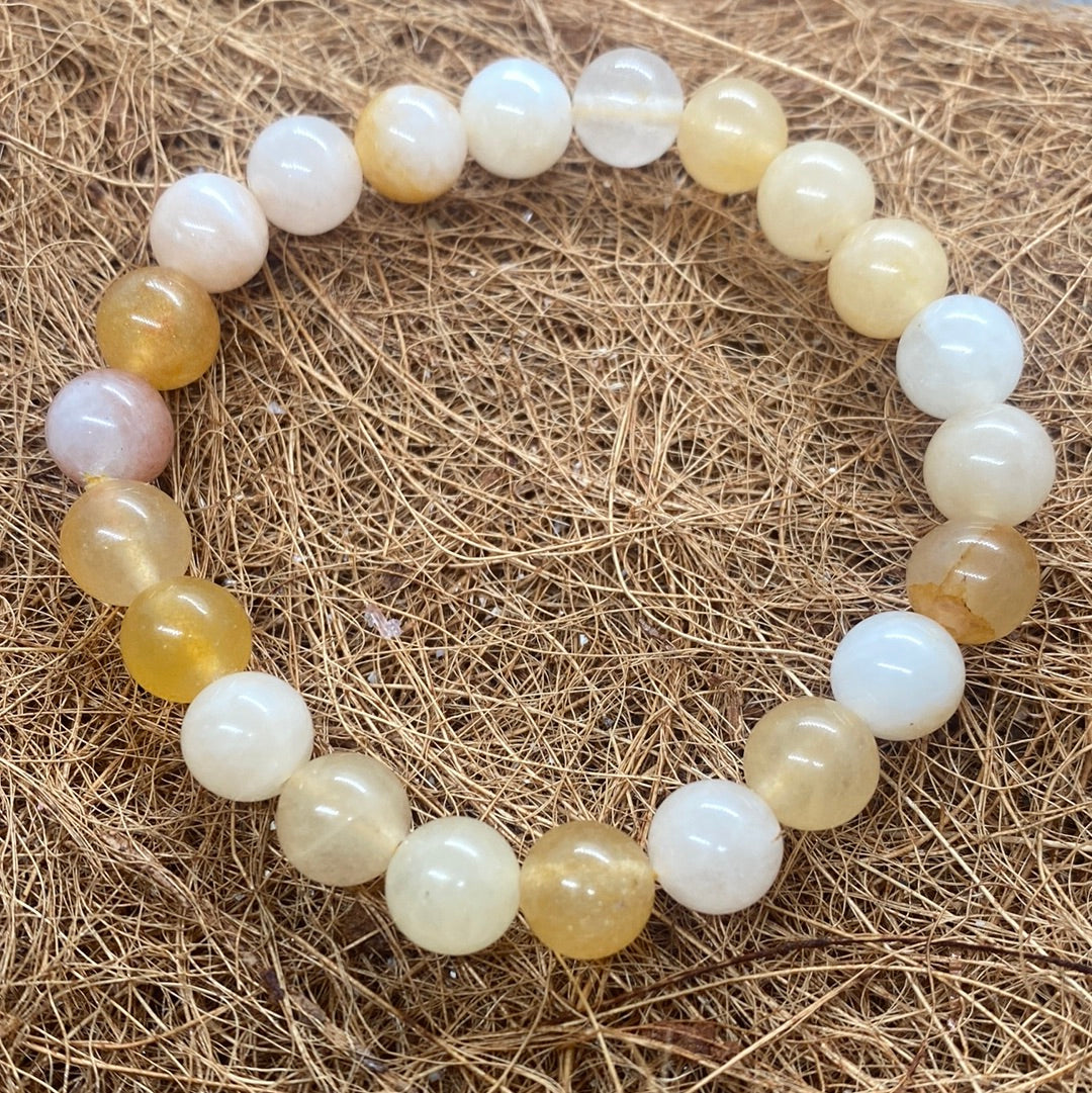 Golden Silk Jade Crystal Bracelet