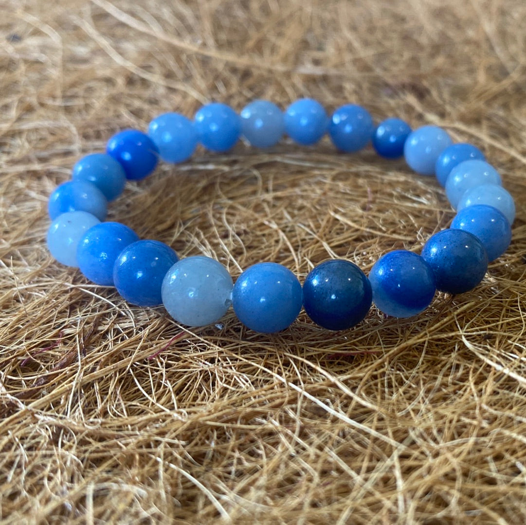 Blue Aventurine Crystal Bead Bracelet